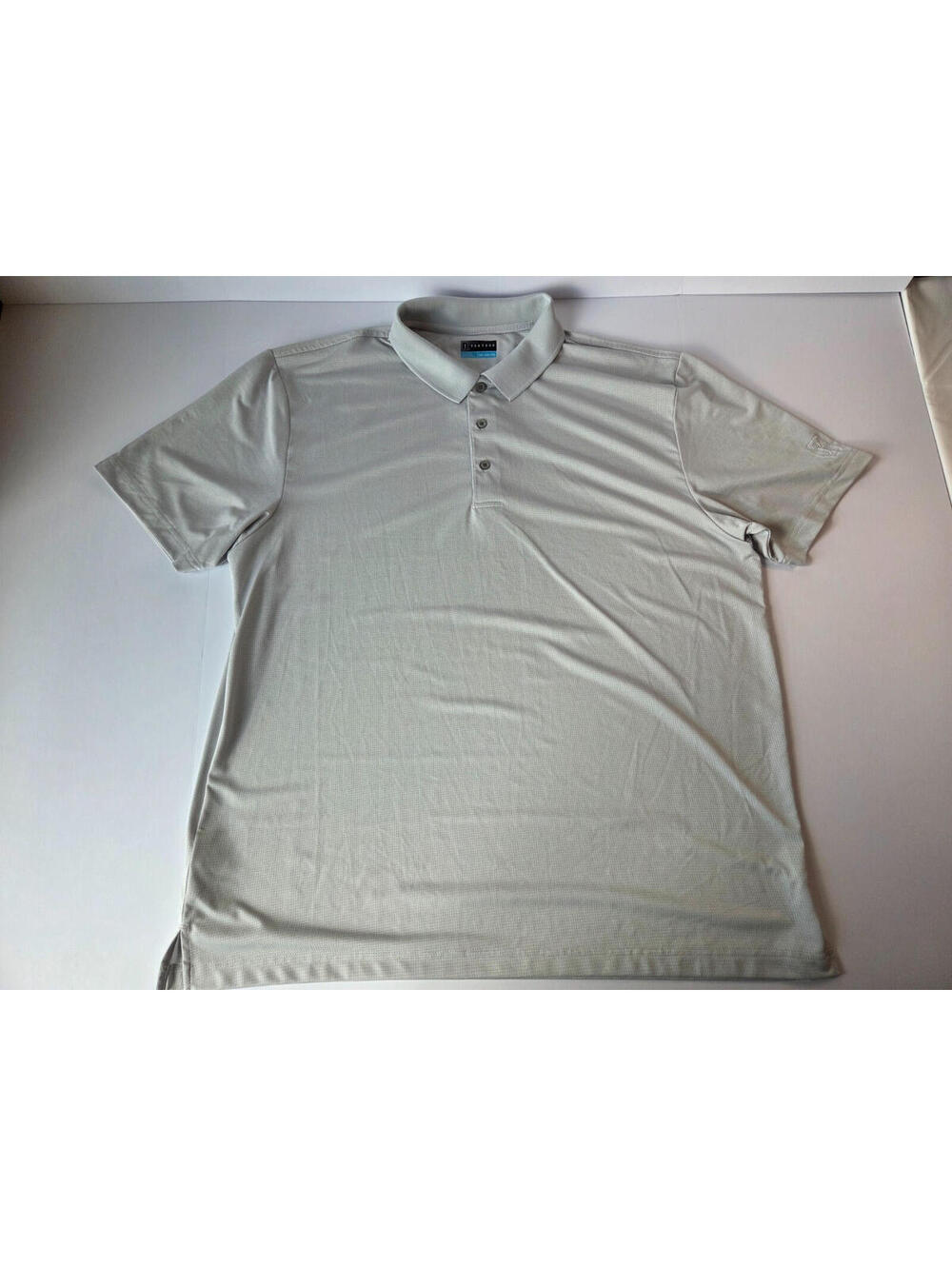 PGA Tour Grey Dotted Performance Collared Golf Shirt, Men's 2XL